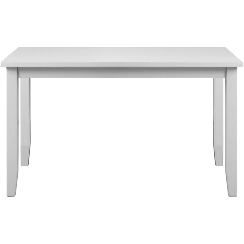 Kendal 6 Piece Wood Dining Set White with Upholstered Seating