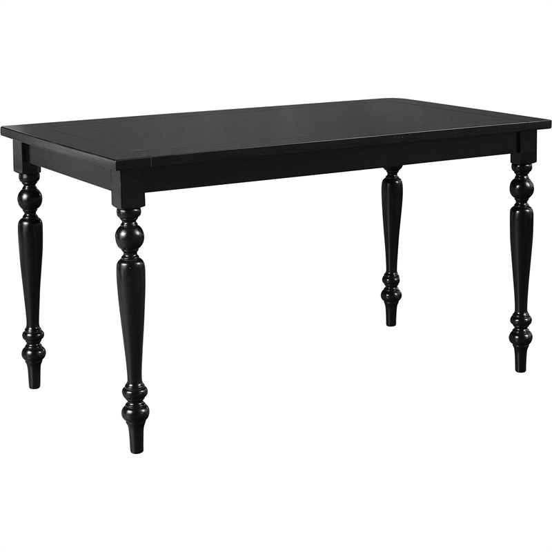 Philippe Wood Dining Table Black Seats 6
