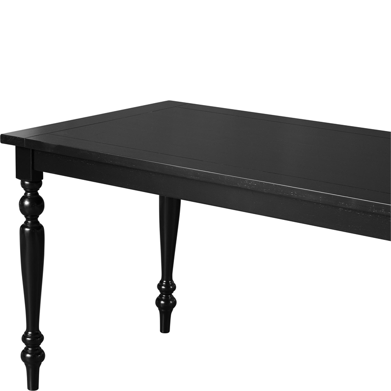 Philippe Wood Dining Table Black Seats 6
