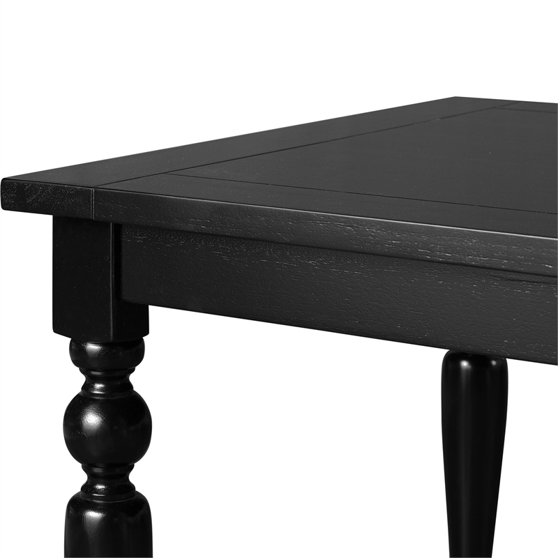 Philippe Wood Dining Table Black Seats 6