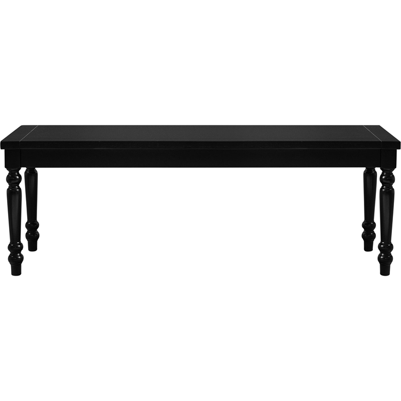 Philippe 6 Piece Dining Set Black with Upholstered Chairs