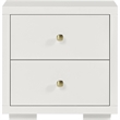 Camden Isle Wooden 2 Drawer Nightstand in White