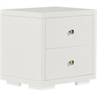 Camden Isle Wooden 2 Drawer Nightstand in White
