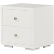 Camden Isle Wooden 2 Drawer Nightstand in White