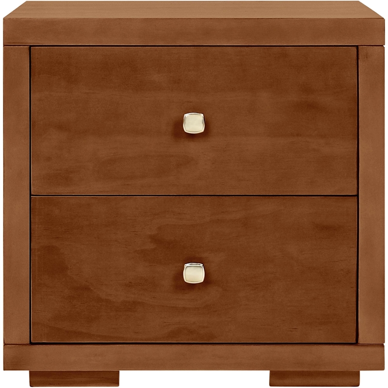 Camden Isle Wooden 2 Drawer Nightstand in Walnut