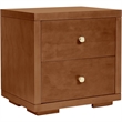 Camden Isle Wooden 2 Drawer Nightstand in Walnut
