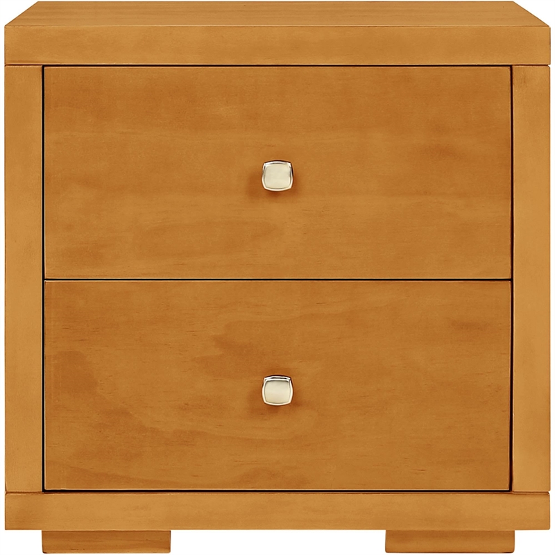 Camden Isle Wooden 2 Drawer Nightstand in Oak