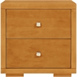 Camden Isle Wooden 2 Drawer Nightstand in Oak