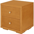 Camden Isle Wooden 2 Drawer Nightstand in Oak