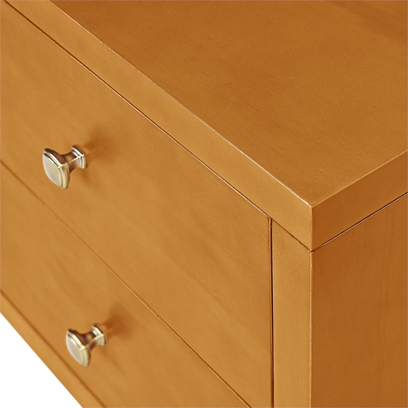 Camden Isle Wooden 2 Drawer Nightstand in Oak