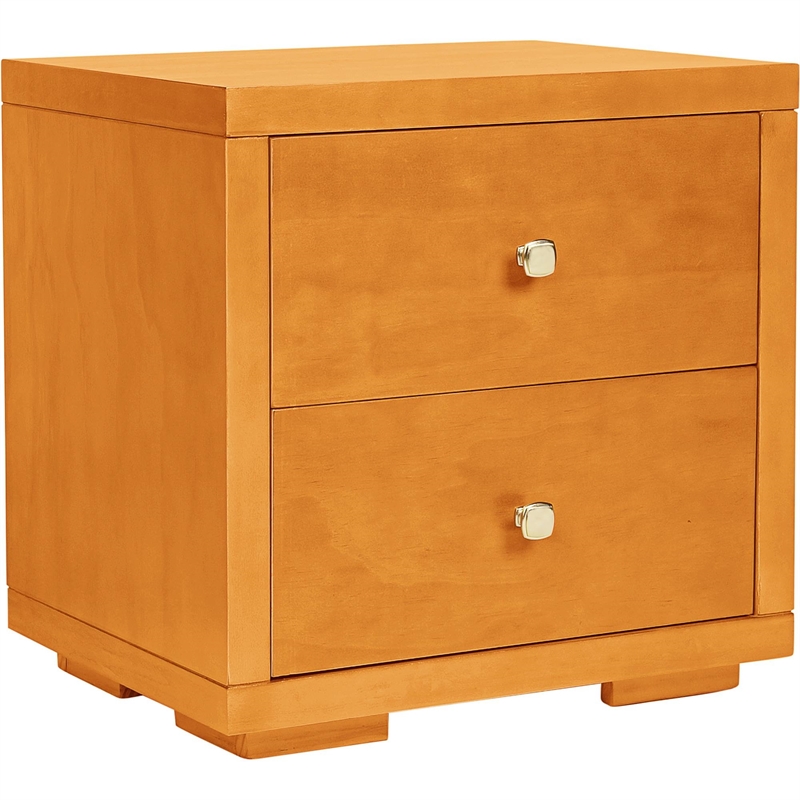 Camden Isle Wooden 2 Drawer Nightstand in Cherry