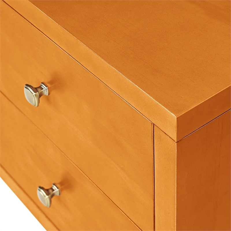 Camden Isle Wooden 2 Drawer Nightstand in Cherry