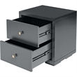 Camden Isle Wooden 2 Drawer Nightstand in Charcoal