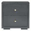 Camden Isle Wooden 2 Drawer Nightstand in Charcoal