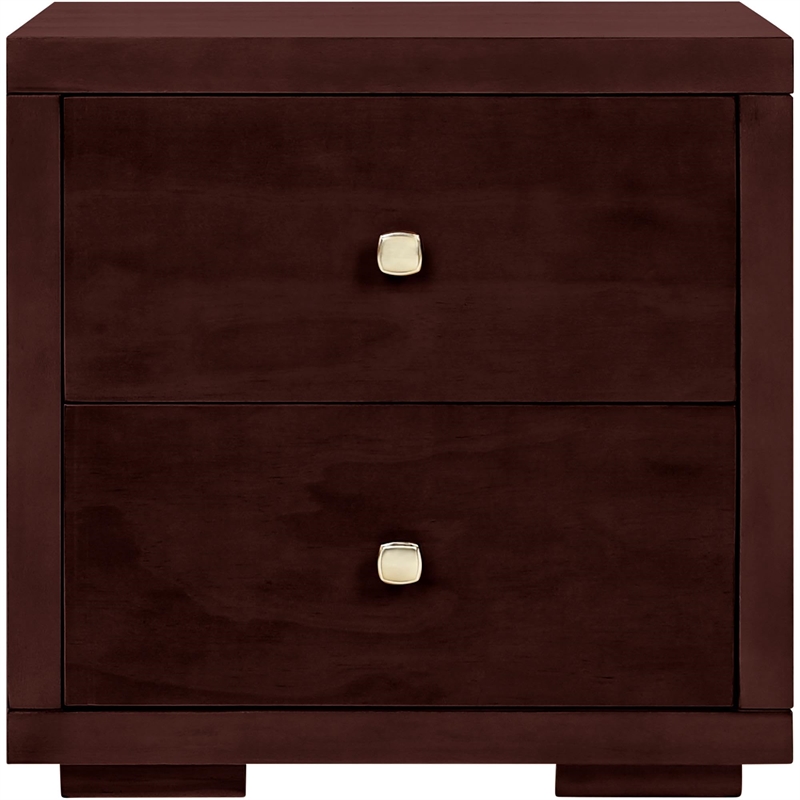 Camden Isle Wooden 2 Drawer Nightstand in Espresso