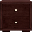 Camden Isle Wooden 2 Drawer Nightstand in Espresso