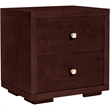 Camden Isle Wooden 2 Drawer Nightstand in Espresso
