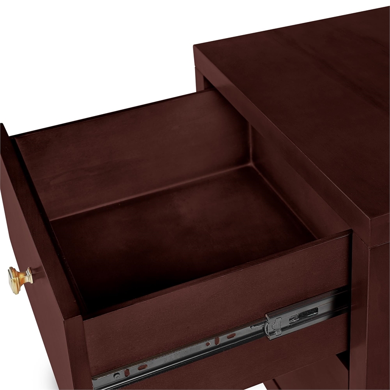 Camden Isle Wooden 2 Drawer Nightstand in Espresso
