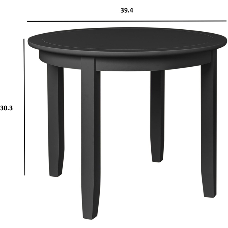 Kendal Round Dining Table Black