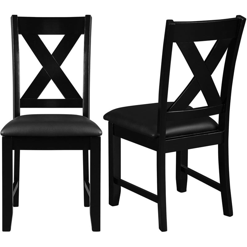 Kendal 5 Piece Dining Set Black Round Table