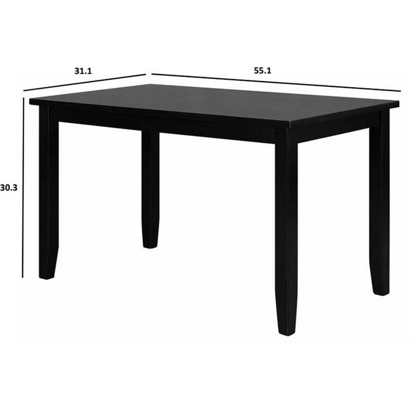Kendal 7 Piece Dining Set Black