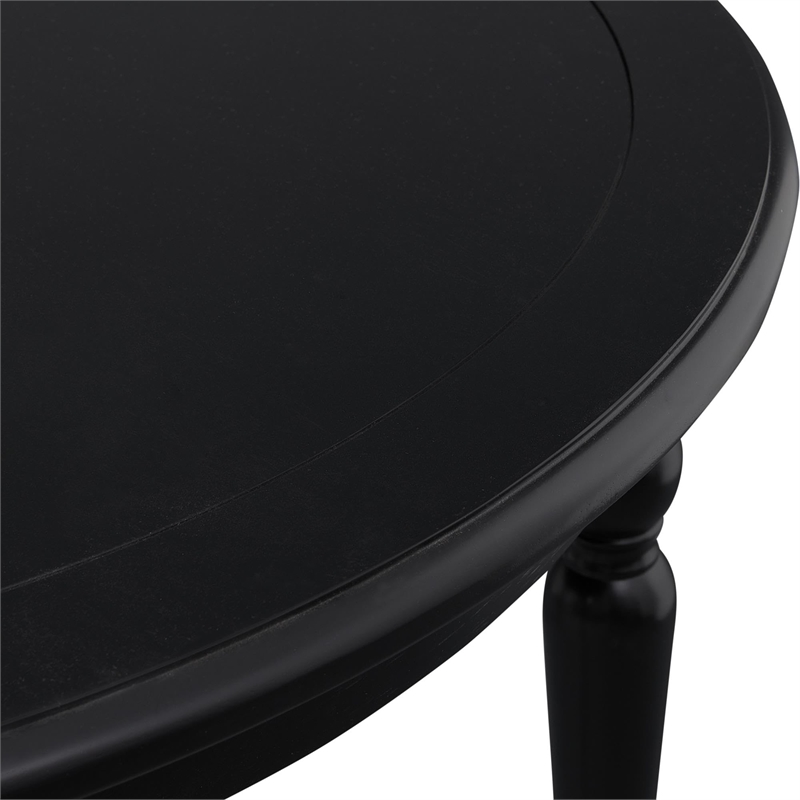 Philippe 5 Piece Dining Set Black Round