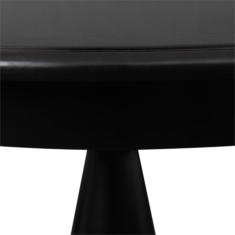 Philippe Pedestal Dining Table Black