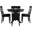 Philippe 5 Piece Dining Set Black Pedestal