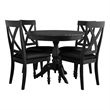 Philippe 5 Piece Dining Set Black Pedestal