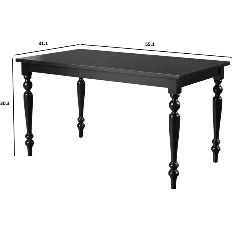 Philippe 7 Piece Dining Set Black