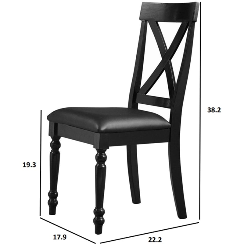 Philippe 7 Piece Dining Set Black