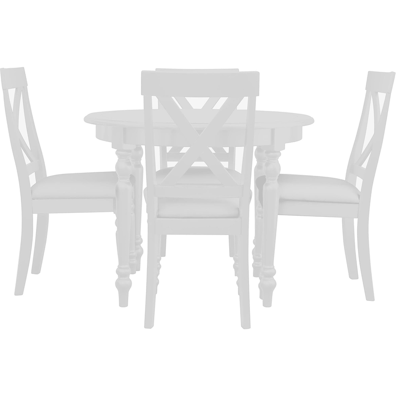 Philippe 5 Piece Dining Set White Round