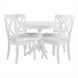 Philippe 5 Piece Dining Set White Pedestal