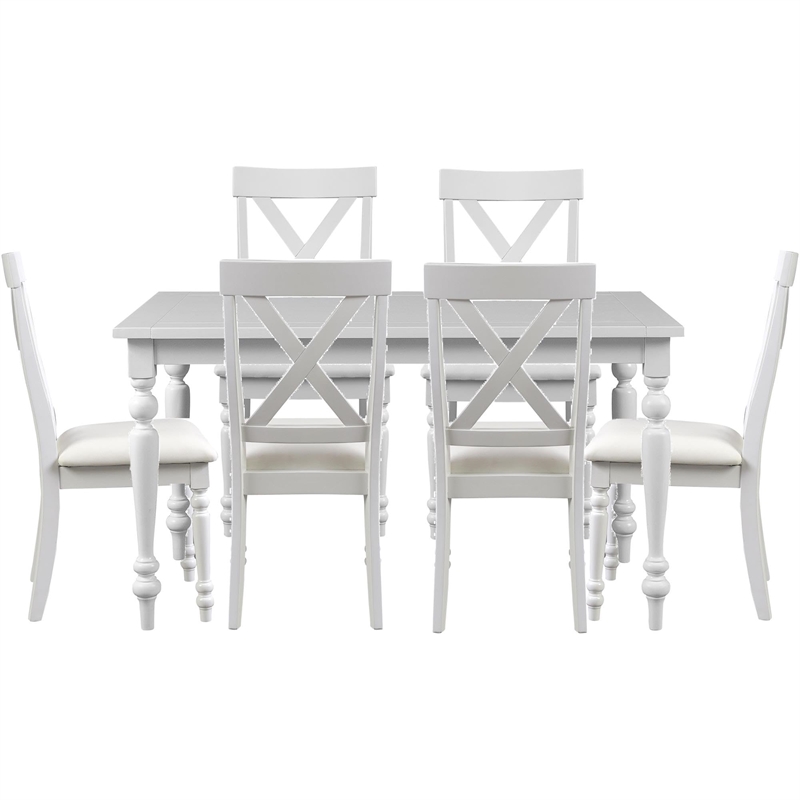 Philippe 7 Piece Dining Set White