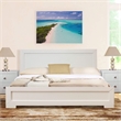 Trent Wooden Platform Bed in Walnut King with 1 Nightstand