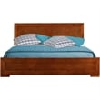 Trent Wooden Platform Bed in Charcoal King with 2 Nightstands