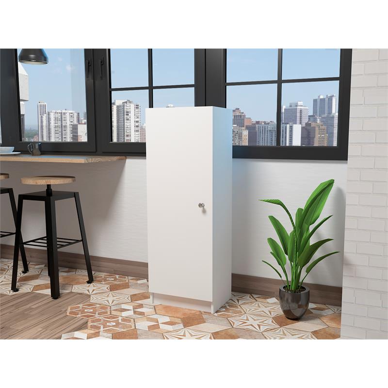 TUHOME Belleria Pantry Engineered Wood Pantries in  White
