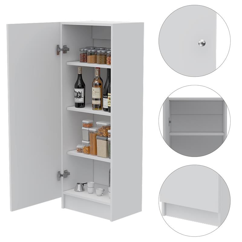 TUHOME Belleria Pantry Engineered Wood Pantries in  White