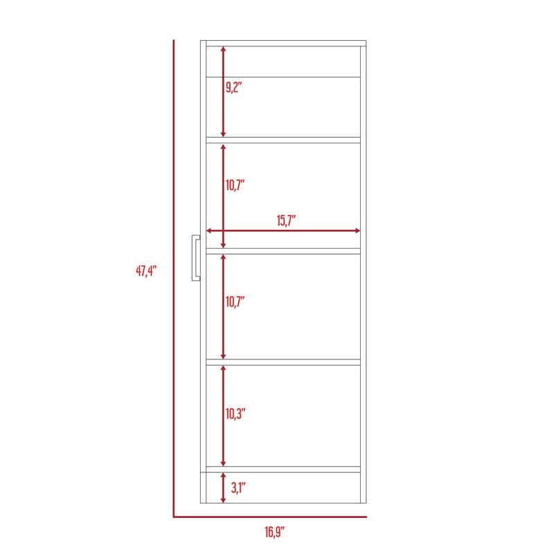 TUHOME Belleria Pantry Engineered Wood Pantries in  White