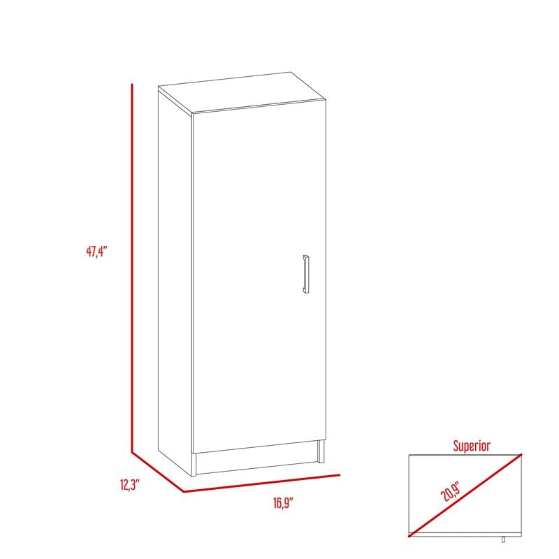 TUHOME Belleria Pantry Engineered Wood Pantries in  White