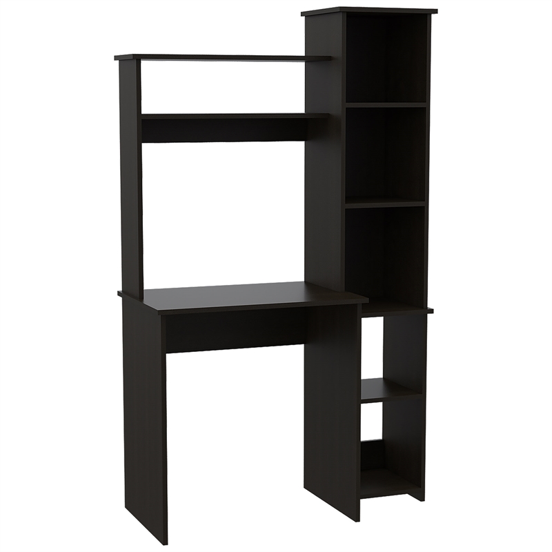 TUHOME Versalles Desk  Engineered Wood Desks in  Black