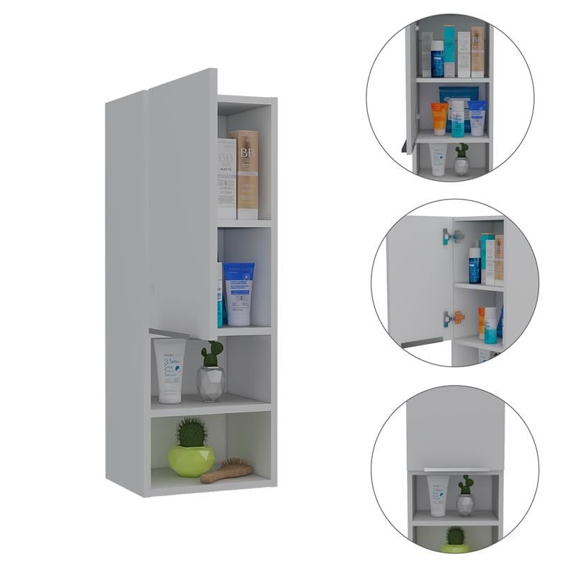 Mila Bathroom  Medicine Cabinet - color White - material Engineered Wood