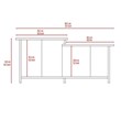 TUHOME Wema 3 Coffee Table Engineered Wood Coffee Tables in  Brown