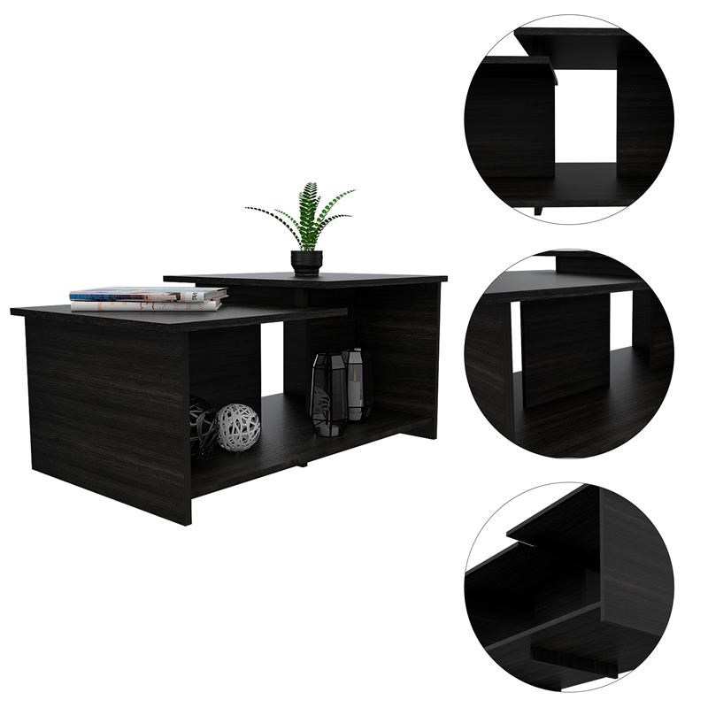 TUHOME Wema 3 Coffee Table Engineered Wood Coffee Tables in  Brown