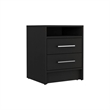 TUHOME Eter Nightstand Engineered Wood Nightstands in  Black