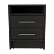 TUHOME Eter Nightstand Engineered Wood Nightstands in  Black