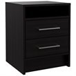 TUHOME Eter Nightstand Engineered Wood Nightstands in  Black