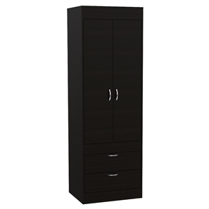 tuhome lisboa 2 drawer 2 door contemporary wooden armoire