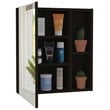 TUHOME Labelle Medicine Cabinet With Mirror Engineered Wood in  Black