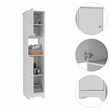 TUHOME Ibis Linen Cabinet  Engineered Wood Storage Cabinets in  White